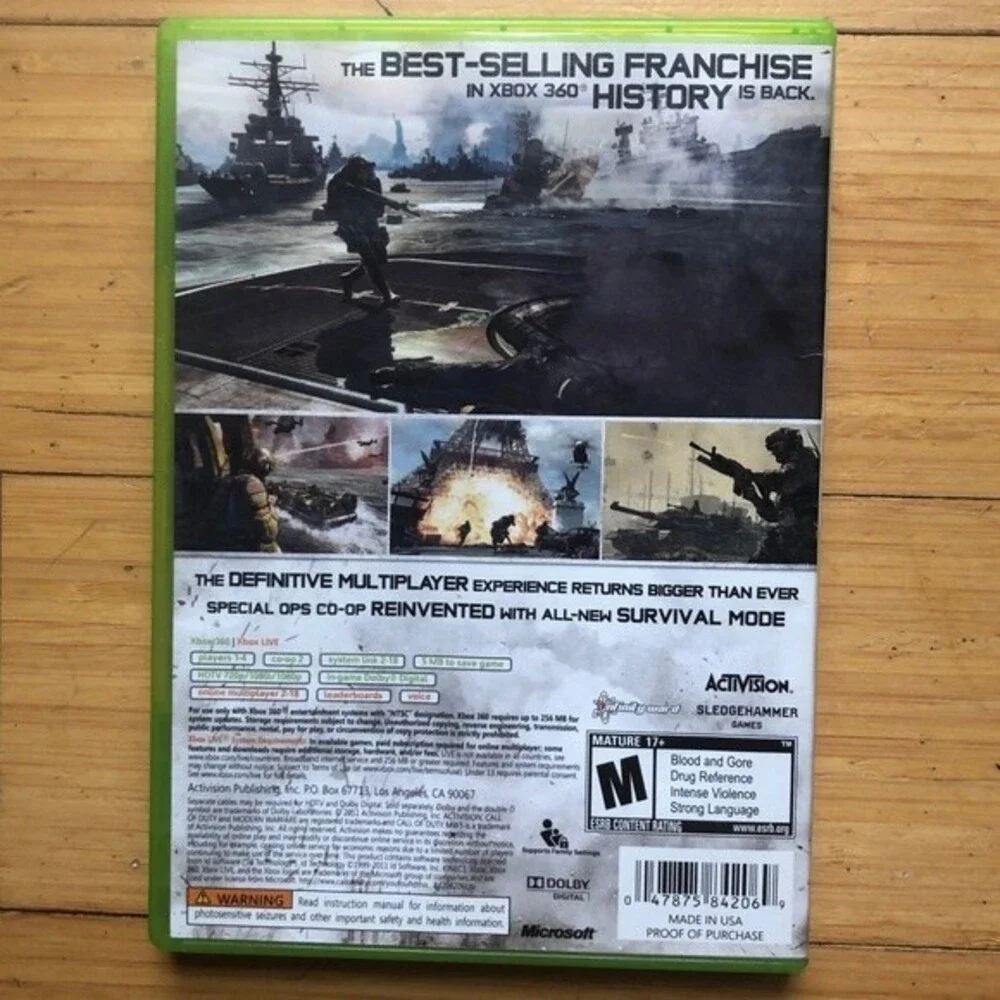 Call of Duty MW3 (Microsoft XBOX 360, 2011) *NO DISC*